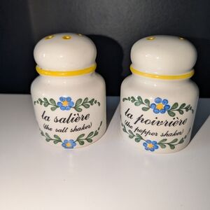 Adorable Ceramic Salt and Pepper Shakers Made in Portugal
